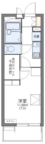 レオパレスフラッシュステージの間取り|代表的な間取のため実際の間取とは異なる場合があります