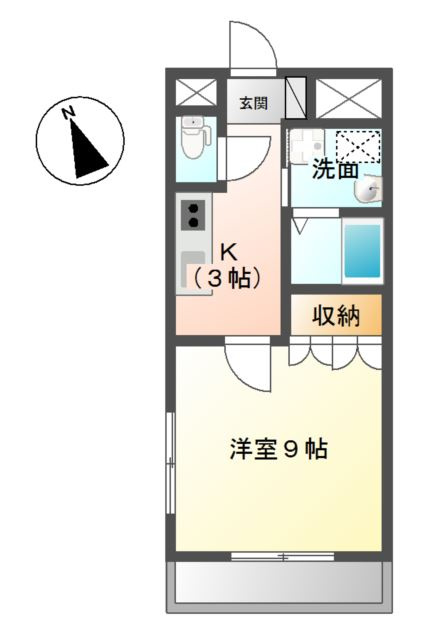 キャトル　セゾン（quatre saisons）の間取り