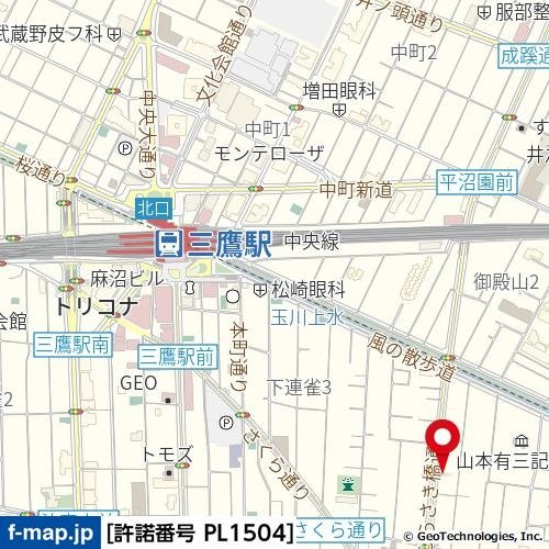 日神パレステージ三鷹の地図