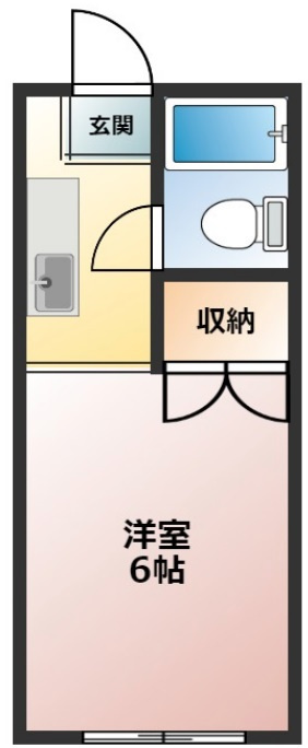 八王子市谷野町のアパートの間取り