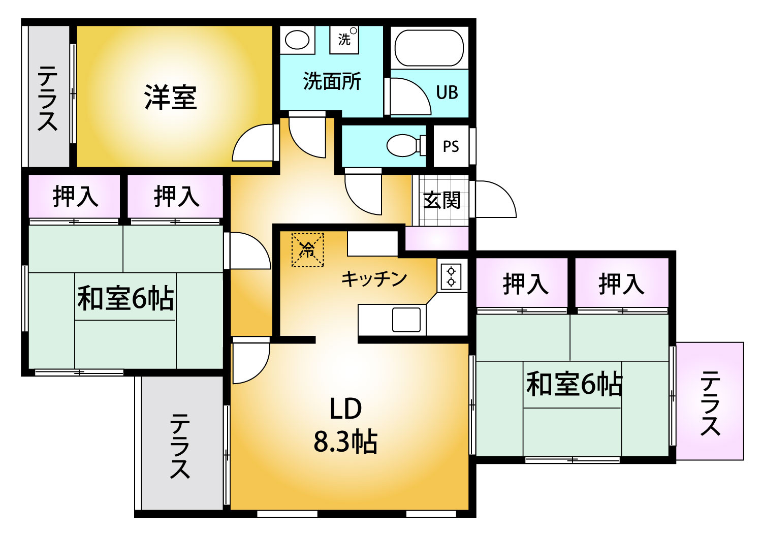 多摩平グリーンコーポの間取り