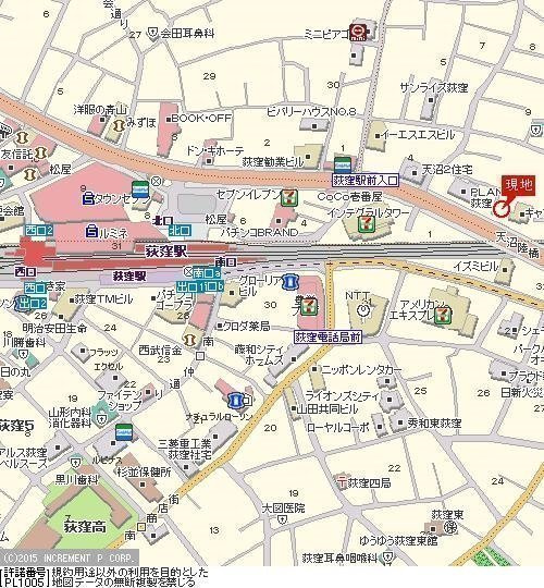 エクセリア荻窪の地図