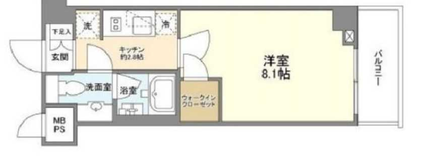 シェノン三軒茶屋　築浅　オートロック　ウォークインクローゼットの間取り