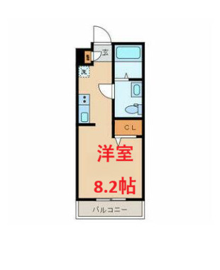 【間取り】 | カーサ・ロッサ | 洋室8.2帖です　・インターネット使用料無料