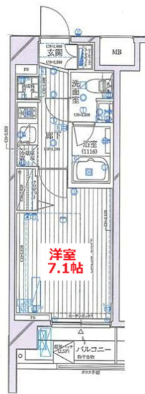 【間取り】 | シティインデックス大井町 | お部屋の間取りです。