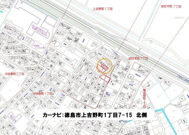 徳島市上吉野建売⑤　オール電化住宅の地図