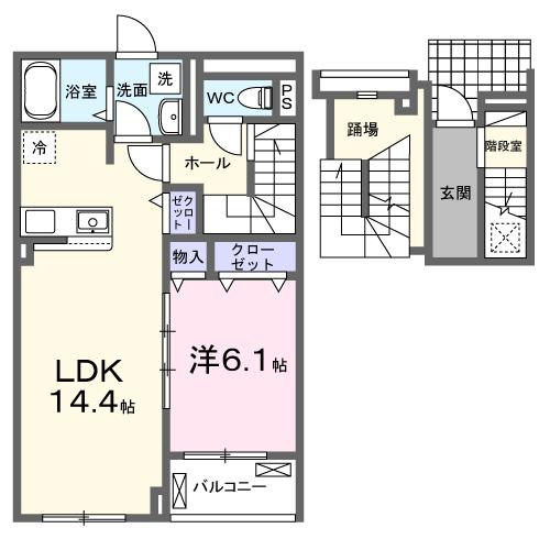 クラール　島野　Ａの間取り