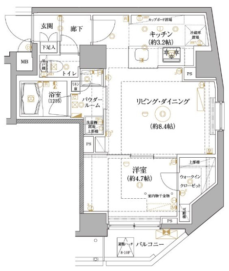 【間取り】 | REALIZE浅草Ⅳ