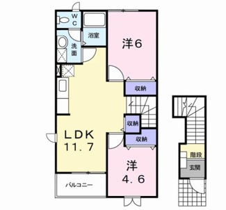 【間取り】 | ＦＸハイツ　Ｂ