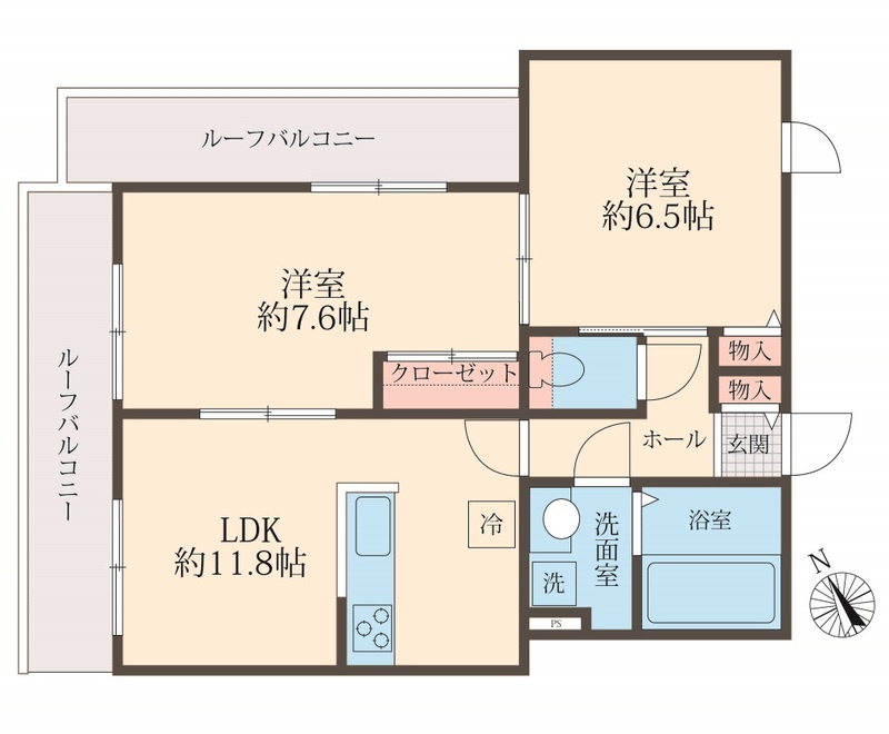 ＵＴＥＮＡ　ＴＥＲＲＡＣＥの間取り