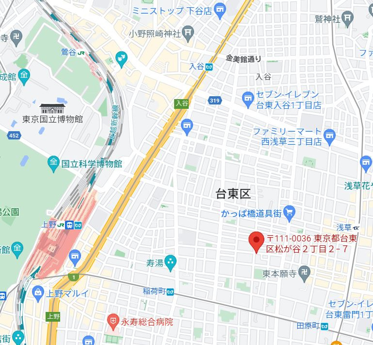 REALIZE浅草Ⅳの地図