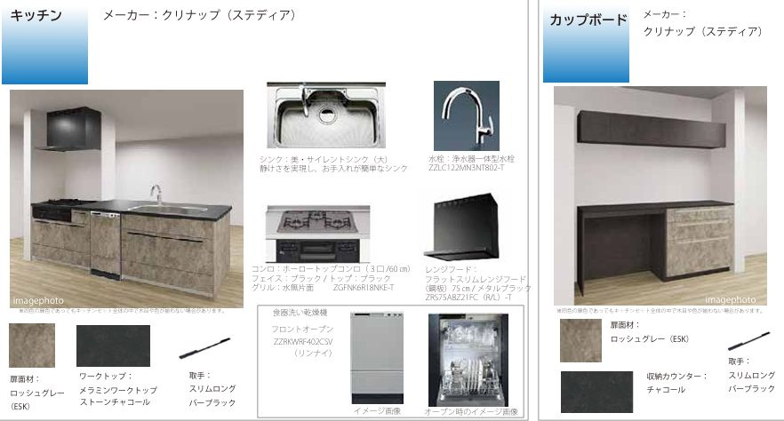 平塚市御殿2丁目新築戸建て　A号棟のキッチン