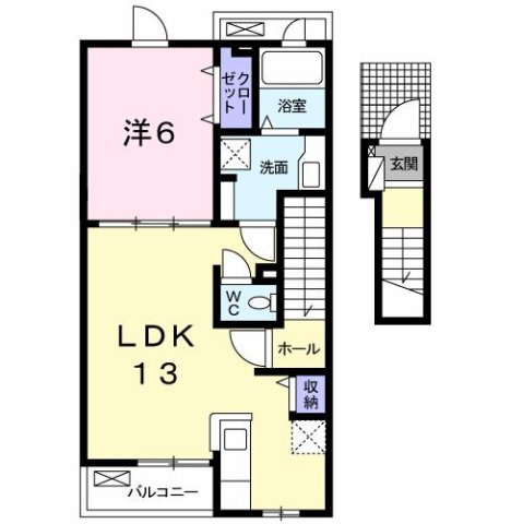 町沖ハイツの間取り