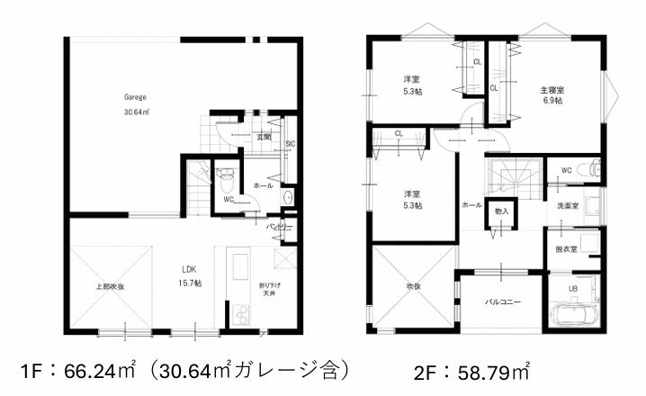 平塚市御殿2丁目新築戸建て　B号棟の間取り|間取図「平塚市御殿2丁目新築戸建て　B号棟」