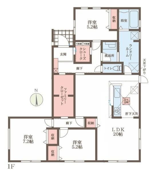 リーブルガーデン六条 １号棟 ／新築一戸建の間取り