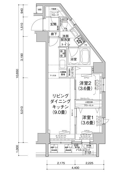 ティモーネ浅草リーヴァの間取り