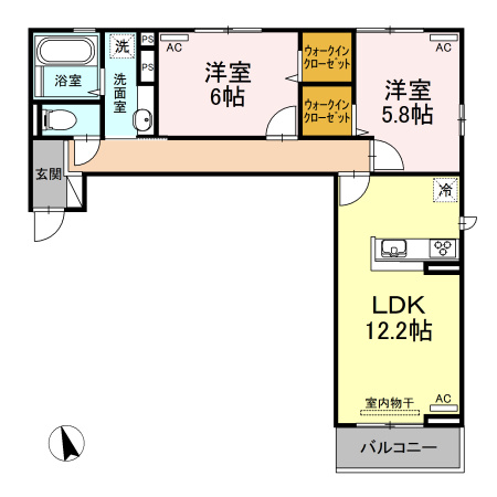 シエルコートの間取り