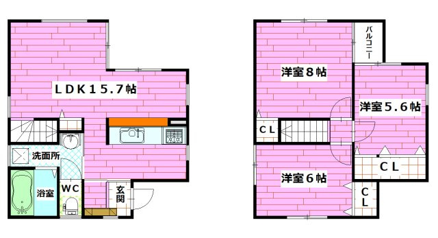 Afit BELL矢野大井の間取り