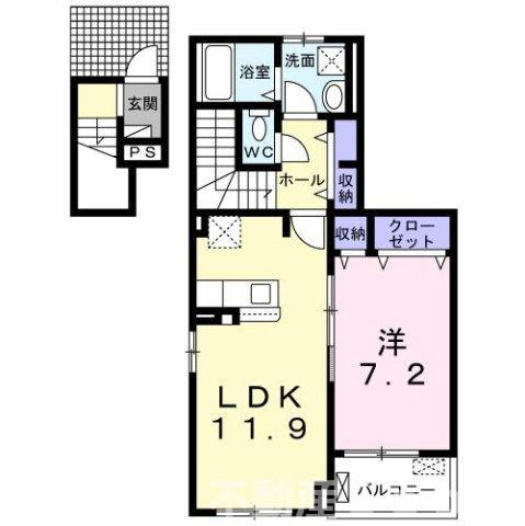 ミル・クレイン　Ⅰの間取り