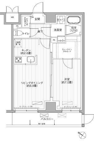 レジデンスゆたての間取り