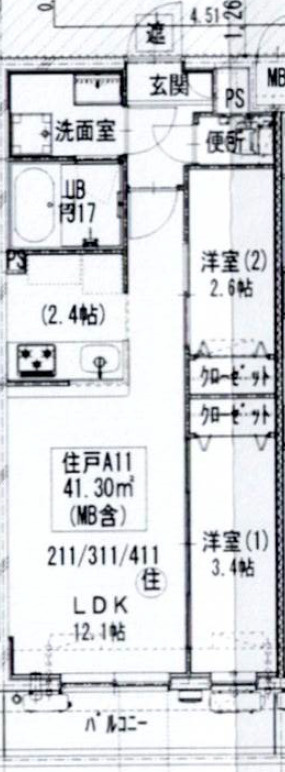 GENOVIA梅島の間取り