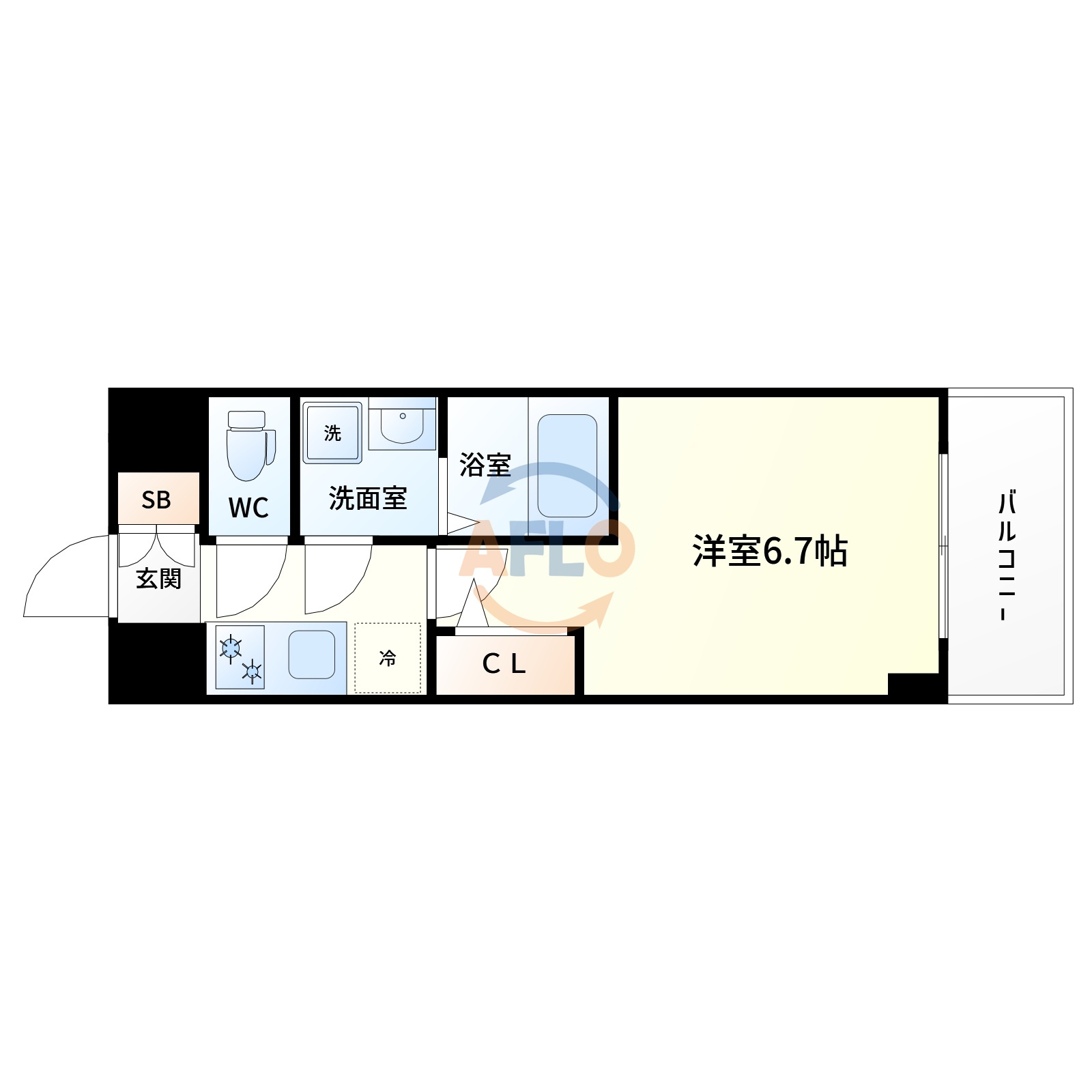 MAXIV　CROS　江坂の間取り|MAXIV CROS 江坂　間取り