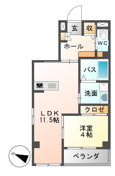 アーバンブルー藤の間取り