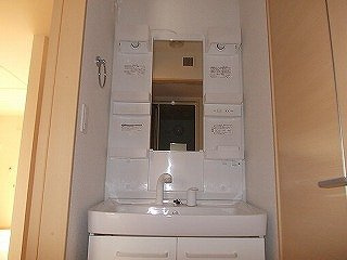 【洗面所】 | カーサ・２５５Ｂ | 忙しい朝には欠かせない洗面所です