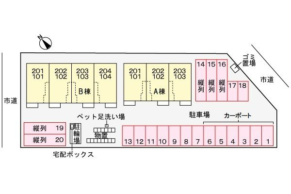 シャトー　ソレイユⅢ　Ｂの駐車場