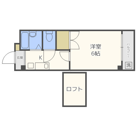 筑紫野市紫１丁目のアパートの間取り|別号室タイプ