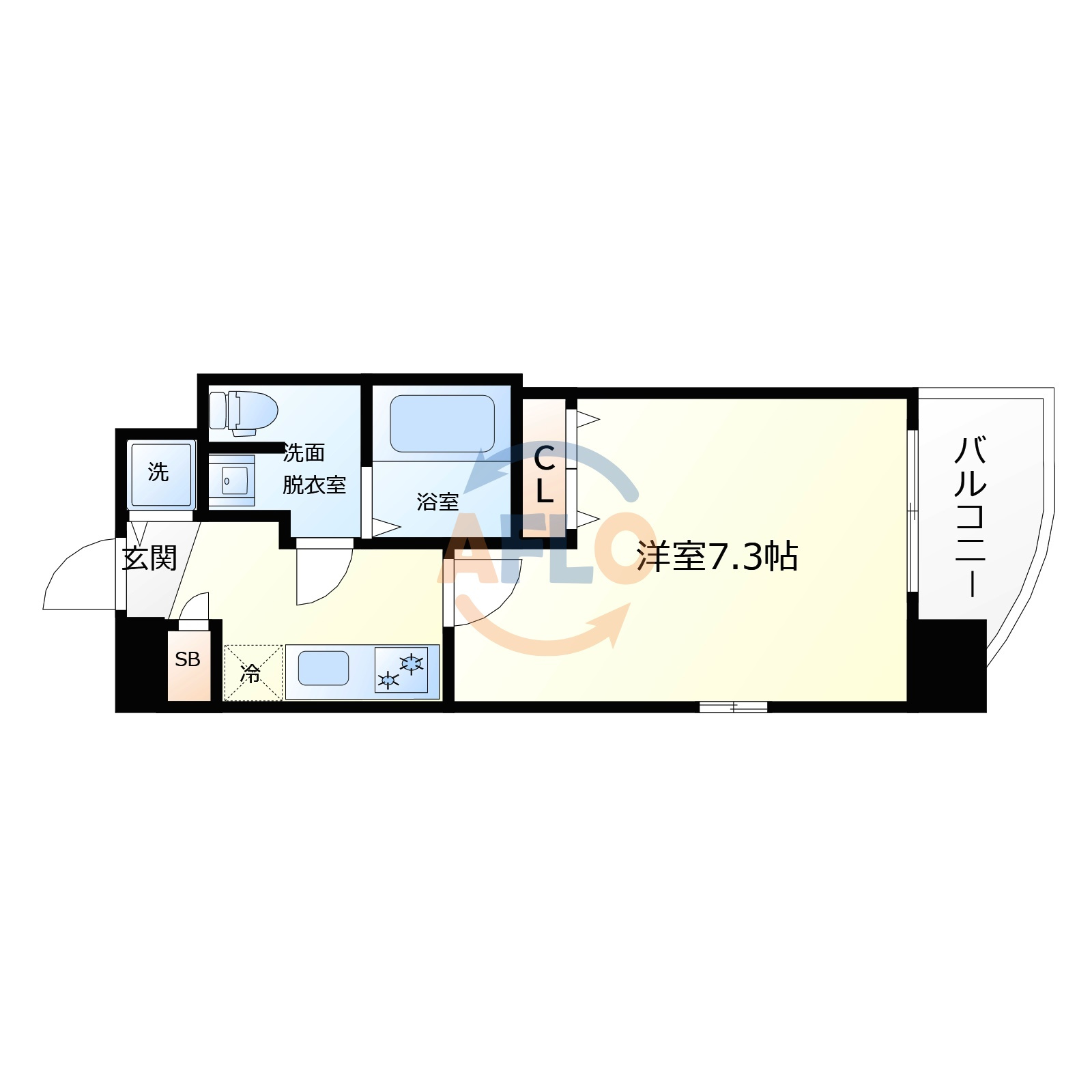 レグゼスタ福島Ⅱの間取り|レグゼスタ福島Ⅱ　間取り