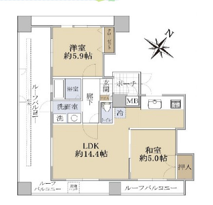 ワコーレ三宮東の間取り