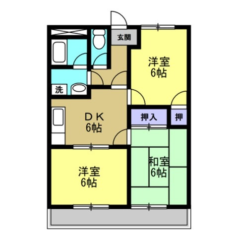 岩滑イーストハイツの間取り