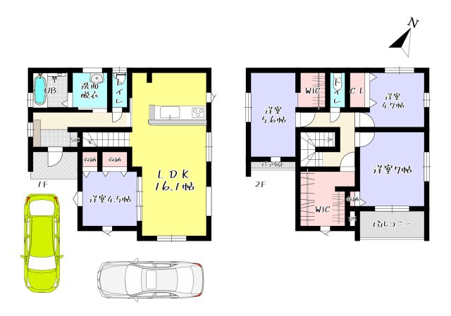  For.M Iーフォルムー小倉北区黒住町3期　【小倉北区　新築戸建て】の間取り|For.M Iーフォルムー小倉北区黒住町3期　【小倉北区　新築戸建て】