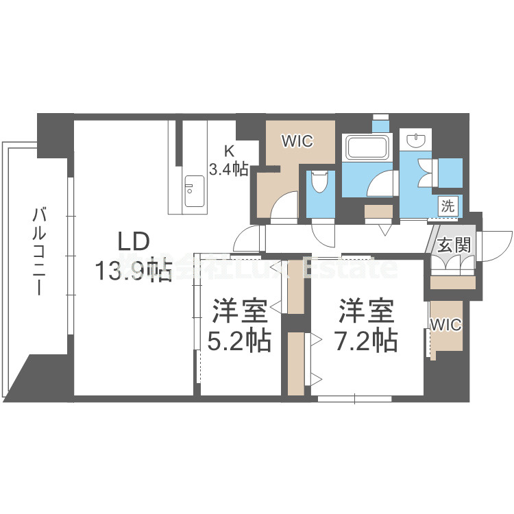 レジュールアッシュ谷町四丁目グランクラスの間取り