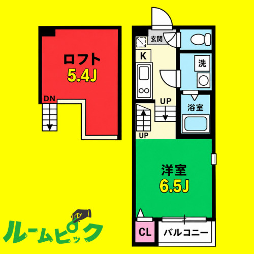 ハーモニーテラス清水Ⅳ　名古屋市賃貸　仲介手数料無料の間取り