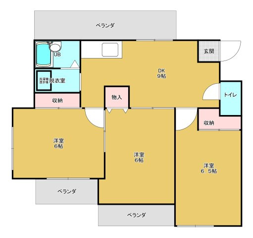 【間取り】 | フレックス新百合 | 3DK