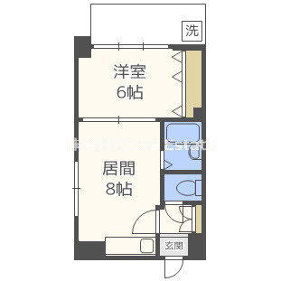 北堀江かがせの間取り