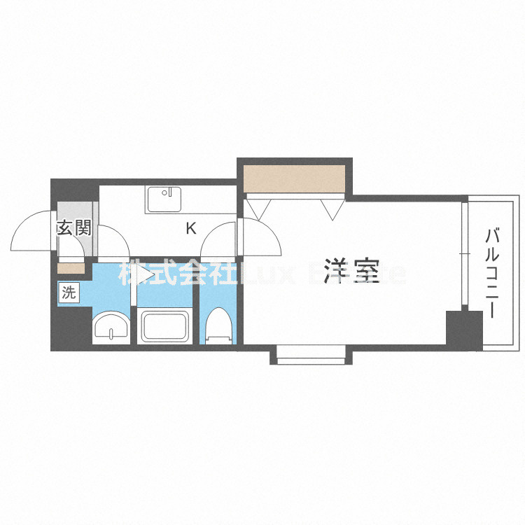 ラムール谷町の間取り