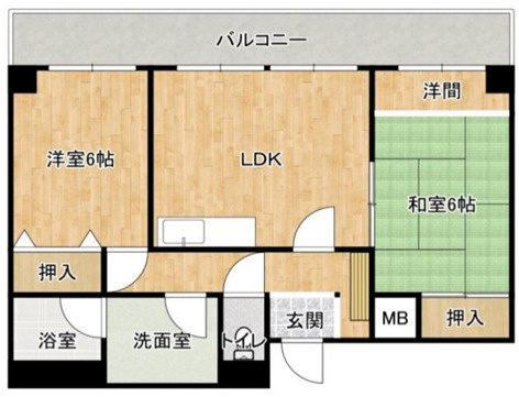 ヴィラ南堀江の間取り