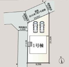 小山市若木町3丁目　第8　1号棟の区画図