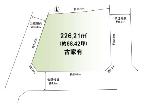 箕面市桜ヶ丘４丁目　土地の土地図