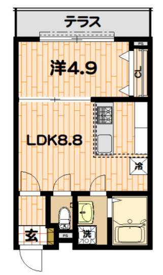 【間取り】 | アルドゥール上永谷壱番館 | 1LDKの間取りです！