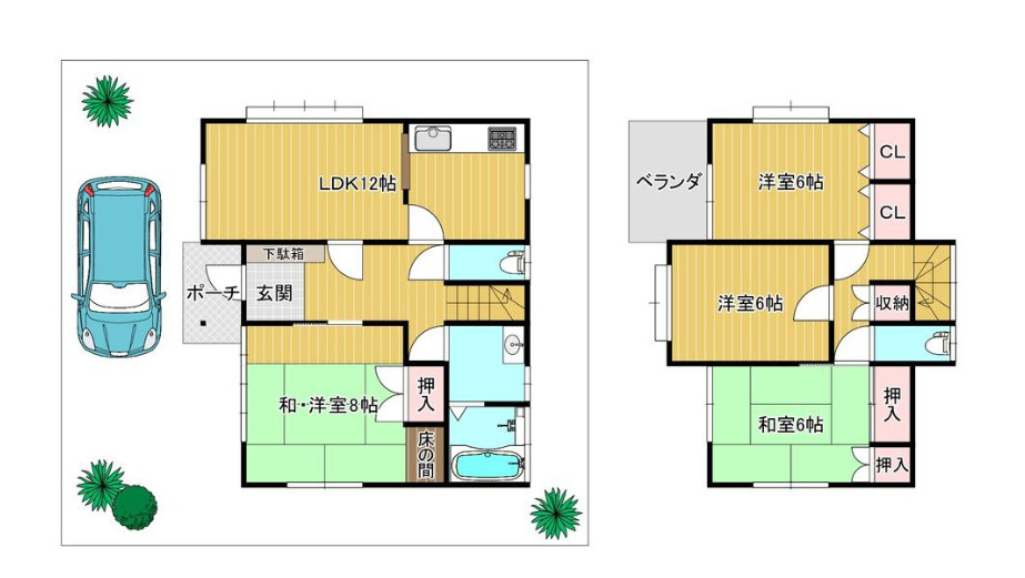 所沢市北岩岡中古戸建の間取り