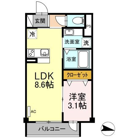  プロムナード西高蔵の間取り