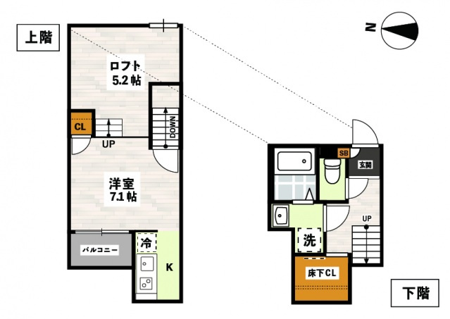 ADC高島駅南gleeの間取り