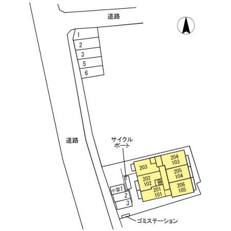 プロムナード西高蔵の区画図