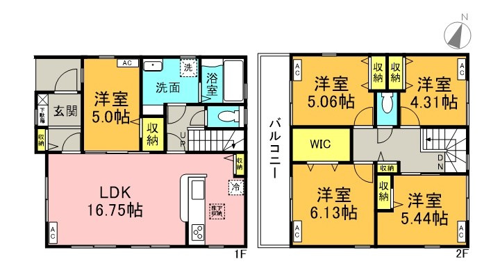 高浜市碧海町　新築戸建＜2号棟＞の区画図|駐車場並列2台可能
