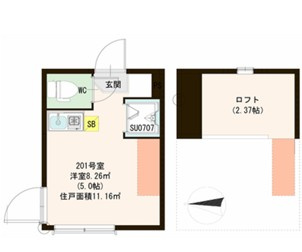 ハーモニーテラス若宮Ⅱの間取り