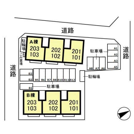 ラシュレメゾン・　Ａの区画図